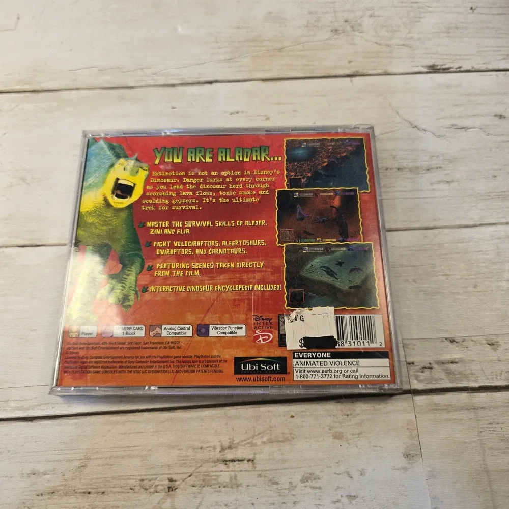Disney's Dinosaur Sony PlayStation 1 PS1 Game Ubisoft SLUS-01167 NTSC Retro